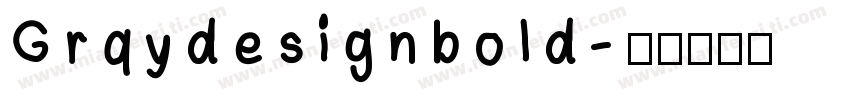 Grqy design bold字体转换